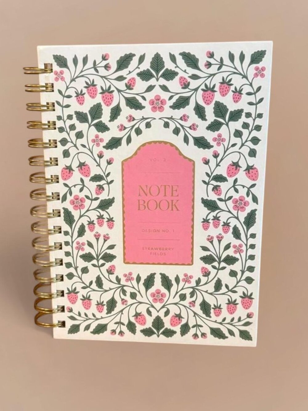 Strawberry Fields lined spiral notebook